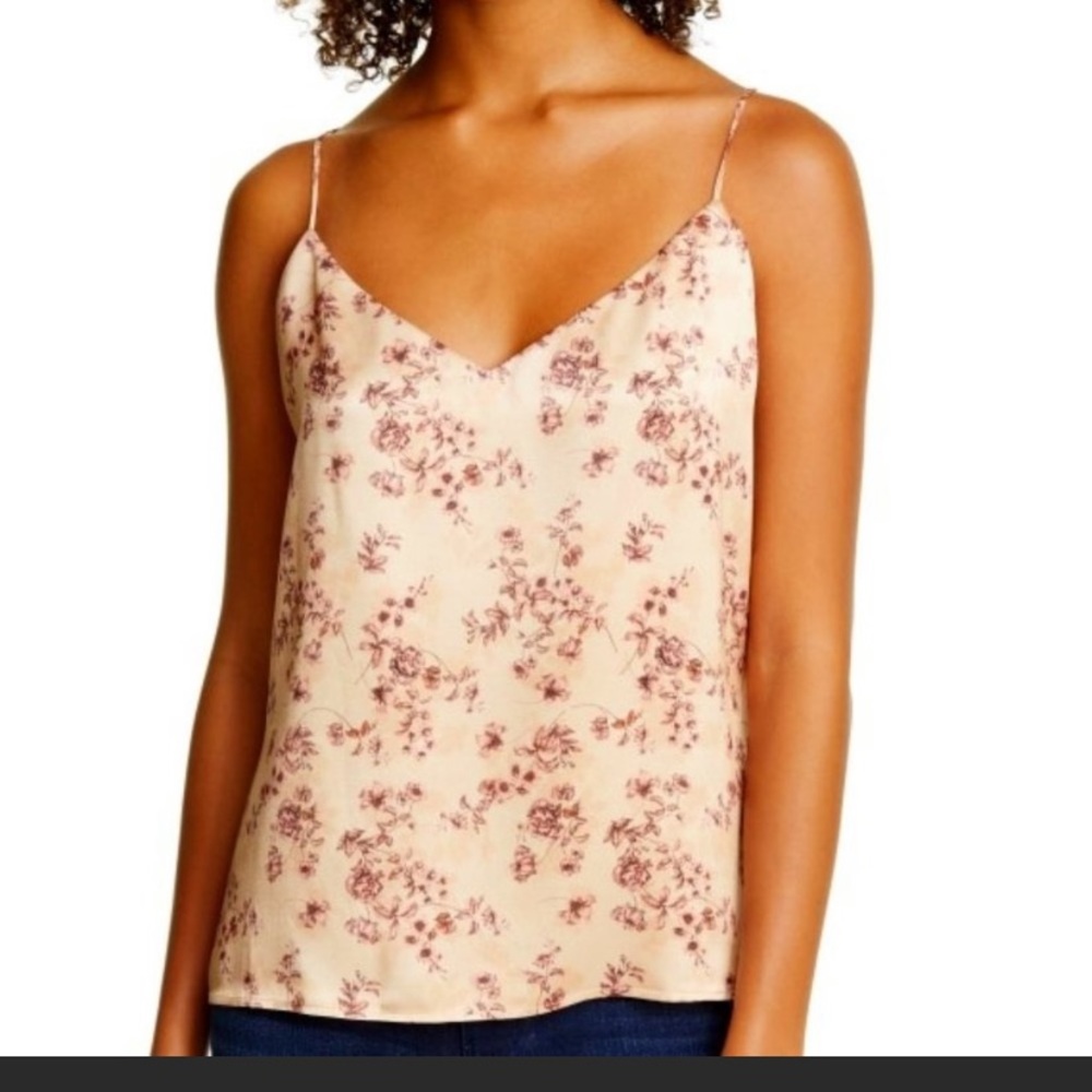 L’AGENCE Jane floral silk cami top